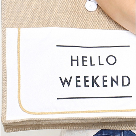 HELLO WEEKEND TOTE BAG - White - Picture 3 of 4